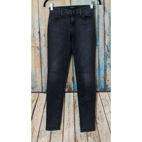 J Brand Womens Size 23 Blue Dark Wash Low Rise Super Skinny Legging Jeans - Picture 1 of 8